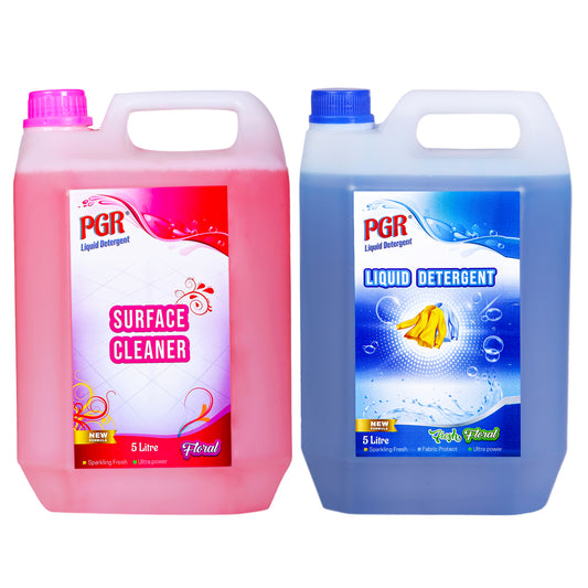 PGR Liquid Detergent 5 Litres & Surface Cleaner 5 Litres Combo Pack