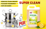 PGR Dishwash Liquid Gel 5 Liters, With Lemon Fragrance, Leaves No Residue, Grease Cleaner For All Utensils, 5 Litres - PGR  Liquid Detergent