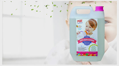 PGR Baby Liquid Cleanser 5 L | Baby Bottle Cleaning Liquid - Gentle and Effective Formula for Spotless Bottles, Toys, Teether, Fruits and Vegetables