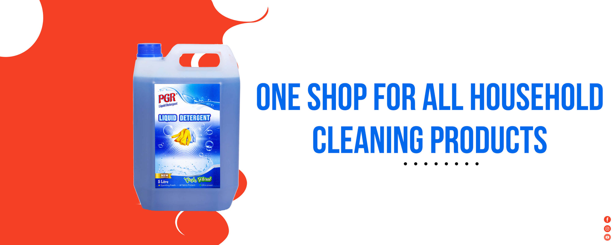 PGR Disinfectant Surface & Floor Cleaner Liquid, Floral Fragrance - 5  Litre, Suitable for All Floors and Cleaner Mops, Anti Bacterial Formulation