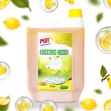 PGR Dishwash Liquid Gel 5 Liters, With Lemon Fragrance, Leaves No Residue, Grease Cleaner For All Utensils, 5 Litres - PGR  Liquid Detergent