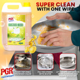 PGR Dishwash Liquid Gel 5 Liters, With Lemon Fragrance, Leaves No Residue, Grease Cleaner For All Utensils, 5 Litres - PGR  Liquid Detergent